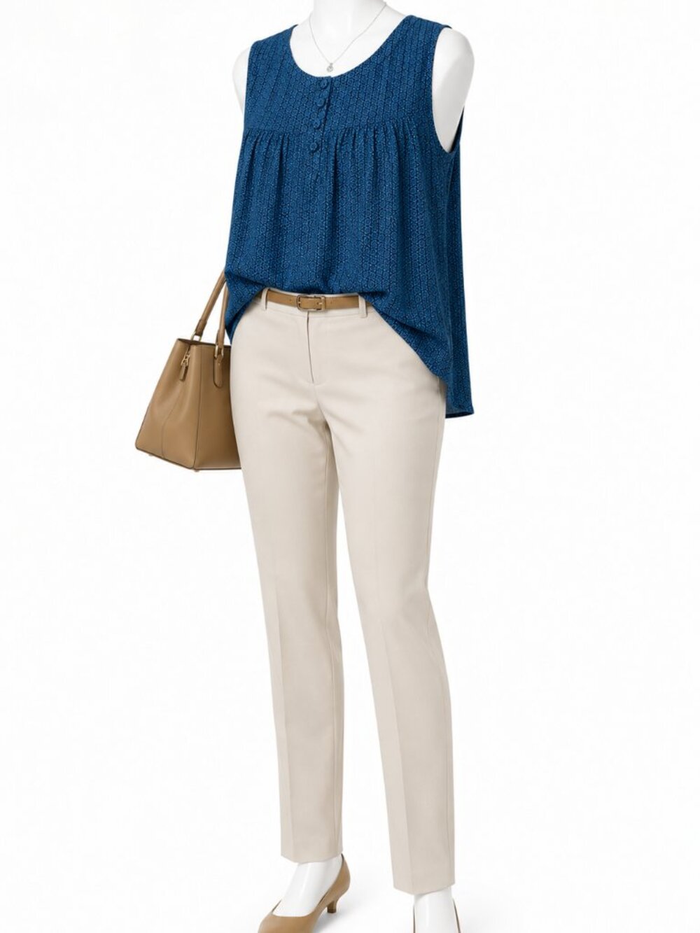 CJ Banks Teal Sleeveless Blouse | Size XL